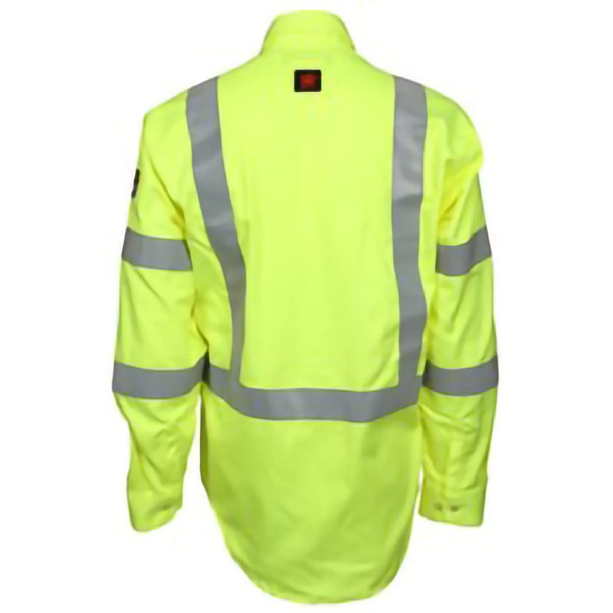 MCR Safety: Men's S1CL3L Fluorescent Lime Flame Resistant Work Shirt Class 3 Hi-Visibility Protection 4 MCR Safety: Men's S1CL3L Fluorescent Lime Flame Resistant Work Shirt Class 3 Hi-Visibility Protection - Image 2