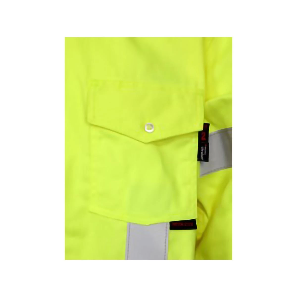 MCR Safety: Men's S1CL3L Fluorescent Lime Flame Resistant Work Shirt Class 3 Hi-Visibility Protection 5 MCR Safety: Men's S1CL3L Fluorescent Lime Flame Resistant Work Shirt Class 3 Hi-Visibility Protection - Image 3