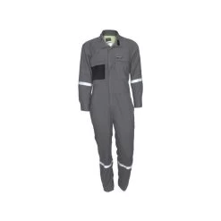MCR Safety Coveralls: Men's SBC1011 Grey Summit Breeze FR Long Sleeve Coveralls