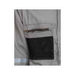 MCR Safety Coveralls: Men's SBC2011 Gray Summit Breeze FR Long Sleeve Coveralls -Work Clothes Discount Store mcr sbc2011 detail4 xhiresedit