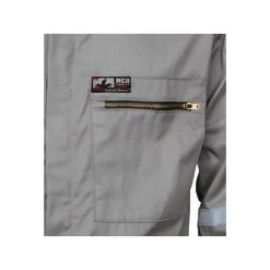 MCR Safety Coveralls: Men's SBC2011 Gray Summit Breeze FR Long Sleeve Coveralls -Work Clothes Discount Store mcr sbc2011 detail5 xhiresedit