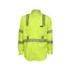 MCR Safety Shirts: Men's SBS1027 Lime FR Summit Breeze Hi Vis Long Sleeve Button Down Shirt -Work Clothes Discount Store mcr sbs1027 1hm xhiresedit
