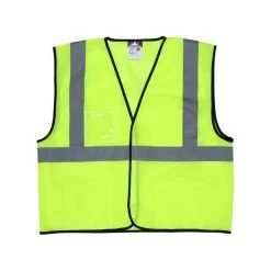 MCR Safety Vests: Men's VCL2ML Hi Vis Reflective Lime Safety Vest