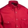 Wrangler Shirts: Men's Red MP3522 R Twill Long Sleeve Western Shirt -Work Clothes Discount Store mp3522r 2