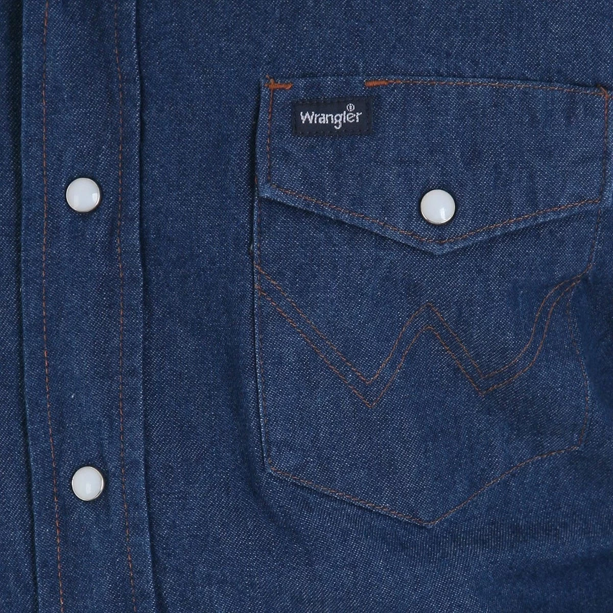 Wrangler Shirts: Men's MS70119 Blue Authentic Cowboy Cut Work Shirt 4 Wrangler Shirts: Men's MS70119 Blue Authentic Cowboy Cut Work Shirt - Image 2