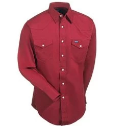 Wrangler Shirts: Men's Red MS70619 Cowboy Cut Long Sleeve Twill Shirt 7 Wrangler Shirts: Men's Red MS70619 Cowboy Cut Long Sleeve Twill Shirt -Work Clothes Discount Store ms70619 wranglerf 01