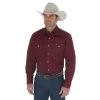 Wrangler Shirts: Men's MS70719 Red Oxide Authentic Cowboy Cut Work Shirt -Work Clothes Discount Store ms70719 bf01 swff prd