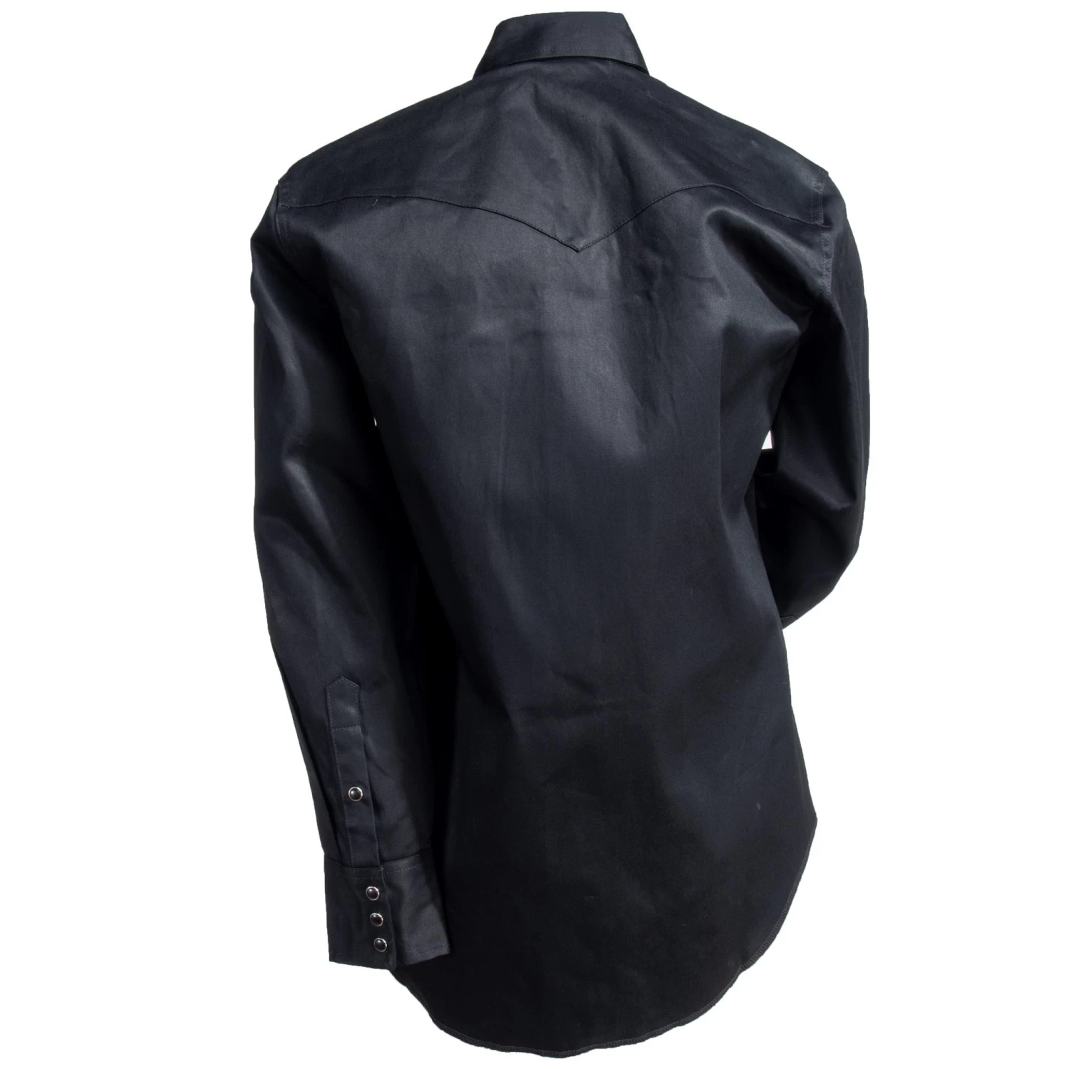 Wrangler Shirts: Men's Black MS70819 Cowboy Cut Long Sleeve Twill Shirt 6 Wrangler Shirts: Men's Black MS70819 Cowboy Cut Long Sleeve Twill Shirt - Image 4