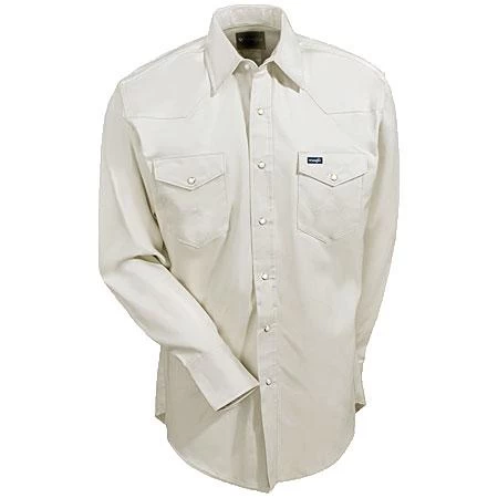 Wrangler Shirts: Men's Stone MS71319 Cowboy Cut Long Sleeve Twill Shirt 4 Wrangler Shirts: Men's Stone MS71319 Cowboy Cut Long Sleeve Twill Shirt - Image 2