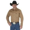 Wrangler Shirts: Men's MS71519 Rawhide Authentic Cowboy Cut Work Shirt -Work Clothes Discount Store ms71519 bf01 swff prd