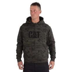 Caterpillar Sweatshirts: Men's W10646 11790 Night Camo Trademark Hooded Sweatshirt