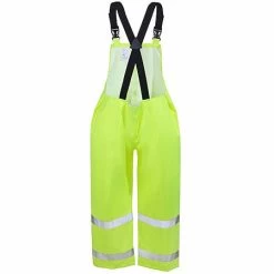 Tingley Overalls: Men's Lime High-Visibility O23122 Rubber Overalls