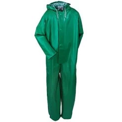 Tingley Coveralls: Men's FR PVC V41108 Waterproof Green Safety Coveralls -Work Clothes Discount Store o41008grn tingleyf 01
