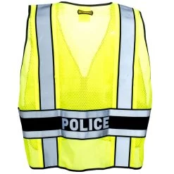 Occunomix Vests: Men's Deluxe LUX DPSP DOR High Viz Mesh Police Vest