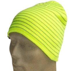 Occunomix Hats: LUX MBRB Green High Viz Multi-Banded Reflective Beanie -Work Clothes Discount Store occunomix lux mbrb y p 01