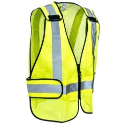 Occunomix Vests: Men's LUX PS DOR Plain High Viz Safety Mesh Vest -Work Clothes Discount Store occunomix lux ps do r 01