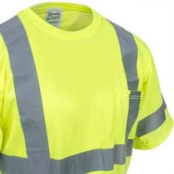 Occunomix Shirts: Men's Hi Vis Yellow LUX SSETP3B YLW Reflective Shirt -Work Clothes Discount Store occunomix lux ssetp3b ylw cd 01