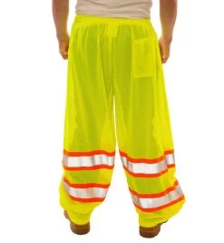 Tingley Pants: Unisex P70032 Yellow Orange Job Sight Two Tone Mesh Pants