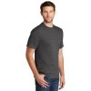 Port & Company Shirt: Men's PC54P CHR Charcoal Core Cotton Pocket Tee -Work Clothes Discount Store pc54p charcoal model 3q