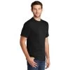 Port & Company Shirt: Men's PC54P JB Jet Black Core Cotton Pocket Tee