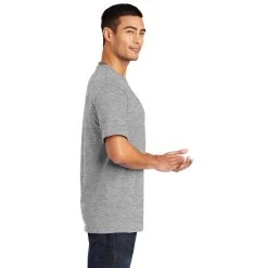Port & Company Shirts: Men's PC55 AH Athletic Heather Core Blend Tee -Work Clothes Discount Store pc55 athleticheather model side