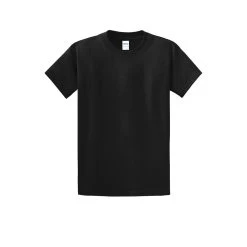 Port & Company Shirts: Men's Black PC61 JBK Cotton Essential Tee Shirt 12 Port & Company Shirts: Men's Black PC61 JBK Cotton Essential Tee Shirt -Work Clothes Discount Store pc61 jetblack flat front