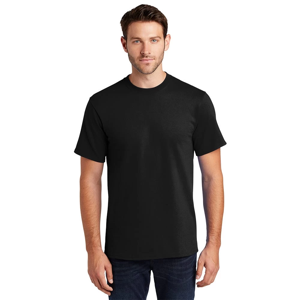 Port & Company Shirts: Men's Black PC61 JBK Cotton Essential Tee Shirt 3 Port & Company Shirts: Men's Black PC61 JBK Cotton Essential Tee Shirt