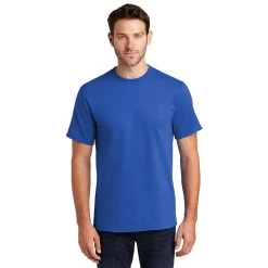 Port & Company Shirts: Men's Royal Blue PC61 RYL Essential T-Shirt 9 Port & Company Shirts: Men's Royal Blue PC61 RYL Essential T-Shirt -Work Clothes Discount Store pc61 royal model front