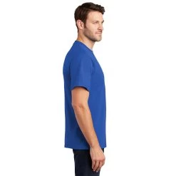 Port & Company Shirts: Men's Royal Blue PC61 RYL Essential T-Shirt 10 Port & Company Shirts: Men's Royal Blue PC61 RYL Essential T-Shirt -Work Clothes Discount Store pc61 royal model side