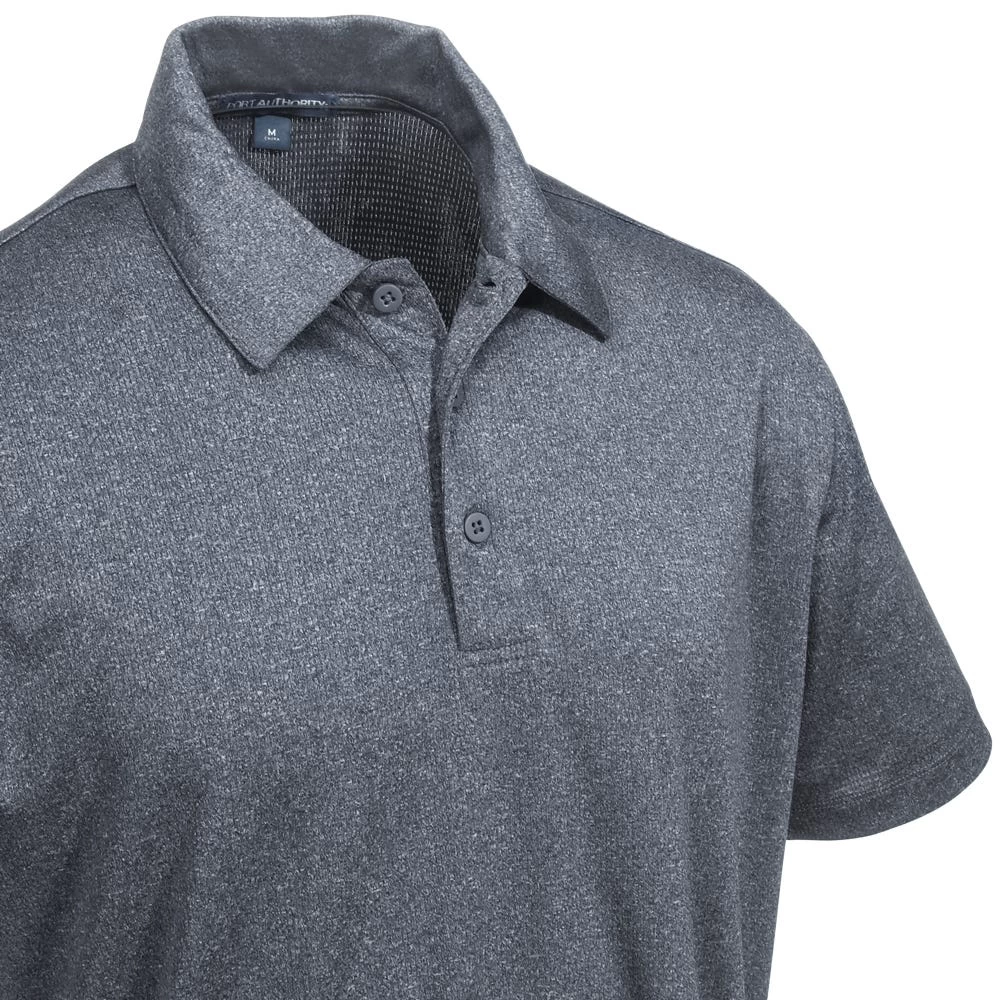 Port Authority Shirts: Men's K576 CHH Charcoal Heather Grey Trace Polo Shirt 4 Port Authority Shirts: Men's K576 CHH Charcoal Heather Grey Trace Polo Shirt - Image 2
