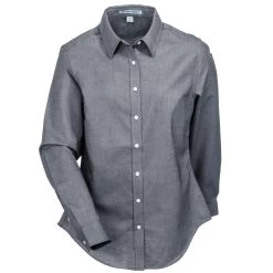 Port Authority Shirts: Women's L658 BLK Stain-Resistant Black Long-Sleeve SuperPro Button Down Shirt -Work Clothes Discount Store port authority l658 blk f 01