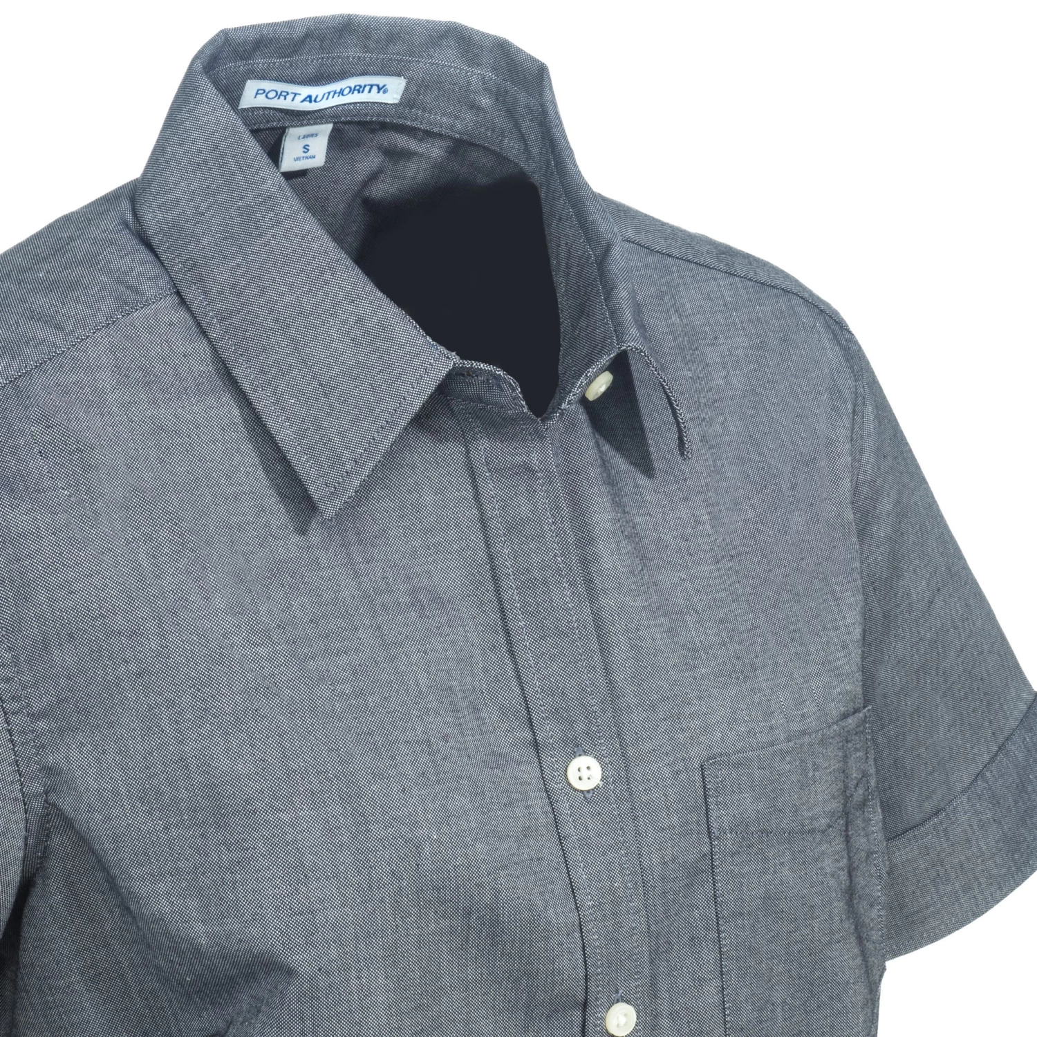 Port Authority Shirts: Women's L659 BLK Short-Sleeve Black SuperPro Oxford Shirt 4 Port Authority Shirts: Women's L659 BLK Short-Sleeve Black SuperPro Oxford Shirt - Image 2