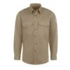 Bulwark Shirts: Men's SES2 TN Flame-Resistant Long Sleeve Tan Work Shirt