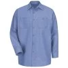 Red Kap Shirts:Men's Light Blue SP14 LB Industrial Work Shirt -Work Clothes Discount Store ps rk sp14lb f