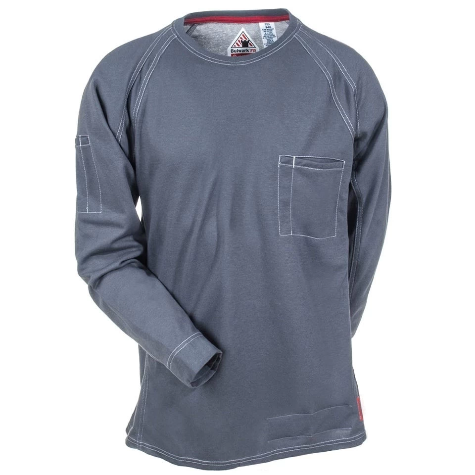 Bulwark Shirts: Men's Charcoal QT32 CH Flame-Resistant IQ Long Sleeve Shirt 4 Bulwark Shirts: Men's Charcoal QT32 CH Flame-Resistant IQ Long Sleeve Shirt - Image 2