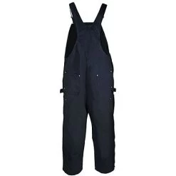 Carhartt Overalls: Men's R37 BLK Black Cotton Duck Zip Bib Overalls