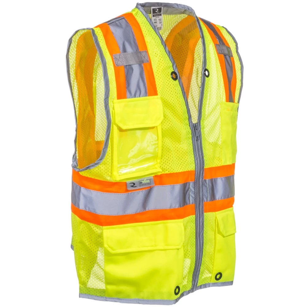 Radians Vests: Unisex High Visibility SV6H G Green ANSI Class 2 Pocketed Vest 5 Radians Vests: Unisex High Visibility SV6H G Green ANSI Class 2 Pocketed Vest - Image 3