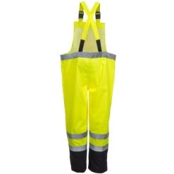 Radians Pants: Unisex RW30 ES1Y High Visibility Green Waterproof Rain Bib Pants