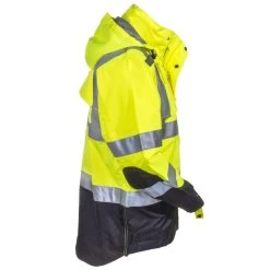Radians Jackets: Unisex Hi Vis RW32 3Z1Y Green ANSI Class 3 Rain Jacket -Work Clothes Discount Store radwear rw32 3z1y r 01