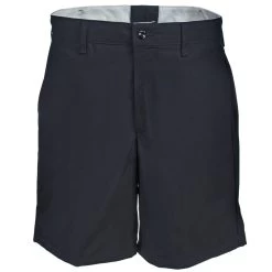 Red Kap Shorts: Men's PT26 BK Black Plain Front Twill Shorts -Work Clothes Discount Store red kap pt26bko f 01