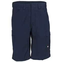 Red Kap Shorts: Men's PT4A NV Navy Blue Performance Cargo Shop Shorts -Work Clothes Discount Store red kap pt4anv3 f 01