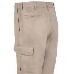 Red Kap Pants: Men's Khaki PT88 KH Khaki Industrial Cargo Work Pants -Work Clothes Discount Store red kap pt88 kh l 01