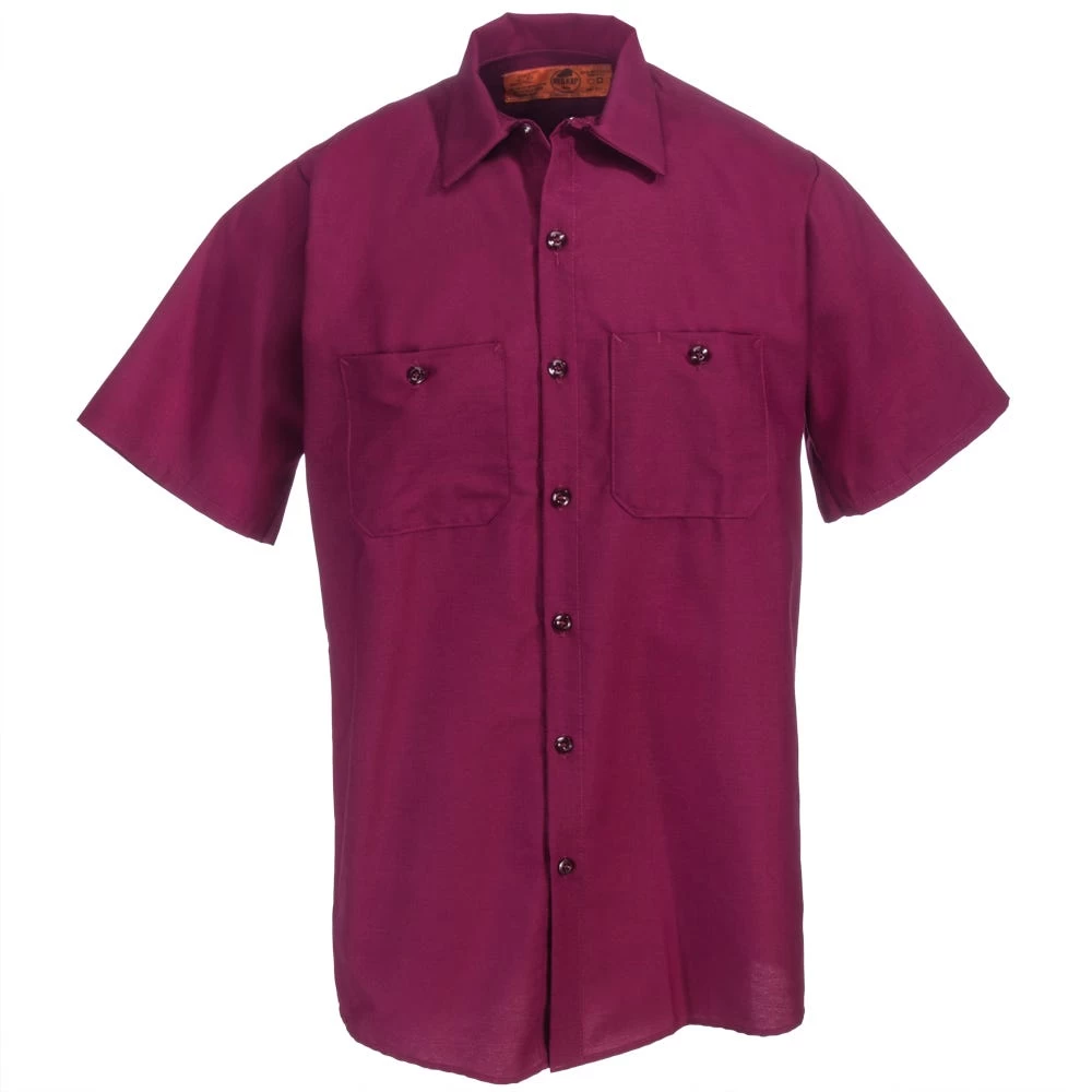 Red Kap Shirts: Men's SP24 BY Short-Sleeve Industrial Burgundy Work Shirt 4 Red Kap Shirts: Men's SP24 BY Short-Sleeve Industrial Burgundy Work Shirt - Image 2