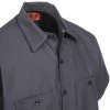 Red Kap Shirts: Men's SP24 CH Grey Short-Sleeve Industrial Work Shirt -Work Clothes Discount Store red kap sp24ch cd 01