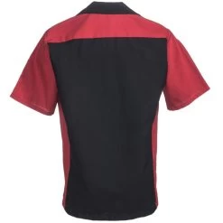 Red Kap Shirts: Men's SY20 BR Black/Red Short-Sleeve Ripstop Crew Uniform Shirt -Work Clothes Discount Store red kap sy10br b 01 1