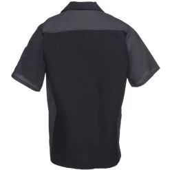 Red Kap Shirts: Men's SY20 BC Black/Grey Cotton Ripstop Short-Sleeve Uniform Shirt -Work Clothes Discount Store red kap sy10ng b 01 1