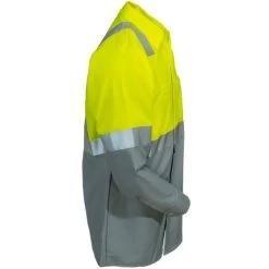 Red Kap Shirts: Men's SY14 YG Grey Colorblock High Vis Work Shirt