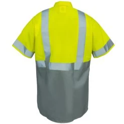 Red Kap Shirts: Class 2 High Vis Grey Men's SY24 YG Colorblock Work Shirt 7 Red Kap Shirts: Class 2 High Vis Grey Men's SY24 YG Colorblock Work Shirt -Work Clothes Discount Store red kap sy24yg2 b 01