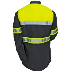 Red Kap Shirts: High Vis Colorblock SY70 YC Men's Charcoal Ripstop Button Down Shirt 9 Red Kap Shirts: High Vis Colorblock SY70 YC Men's Charcoal Ripstop Button Down Shirt -Work Clothes Discount Store red kap sy70yc2 b 01