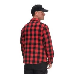 CAT Apparel Shirts: Men's 1610031 121912 Red Black Buffalo Check Flannel Overshirt -Work Clothes Discount Store redbackedit